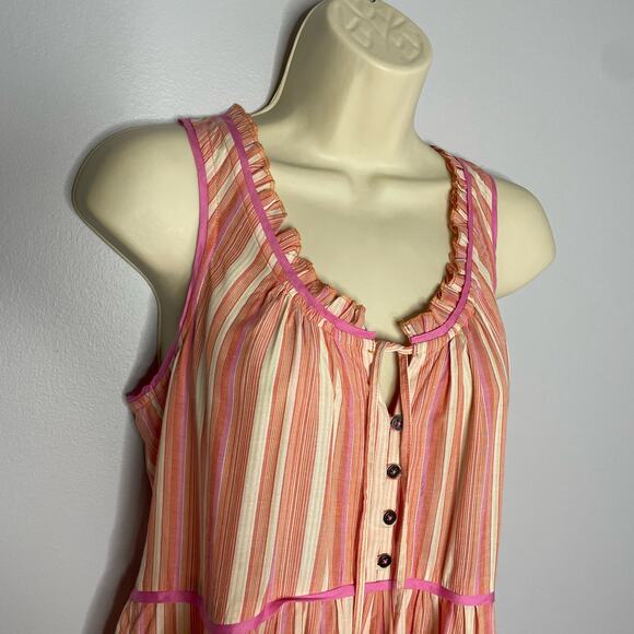 Anthropologie Visayas Stripe Wide Leg Cropped Jumpsuit Women's XS Casual - Picture 10 of 13